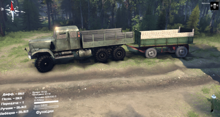 Скачать мод грузовик КРАЗ-255 c двойной кабиной для Spintires 2014