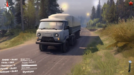 Скачать мод грузовик УАЗ-3909 6x6 для Spintires 2014