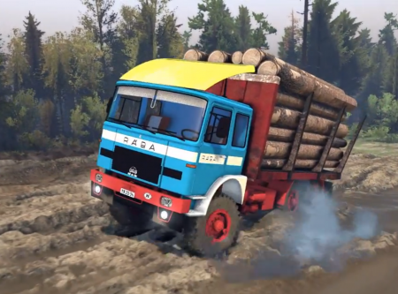Скачать мод грузовик RÁBA-MAN 832 для Spintires 2014
