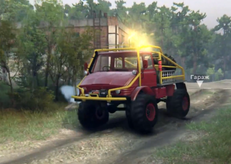 Скачать мод грузовик Mercedes Unimog SWB 1.0 для Spintires 2014
