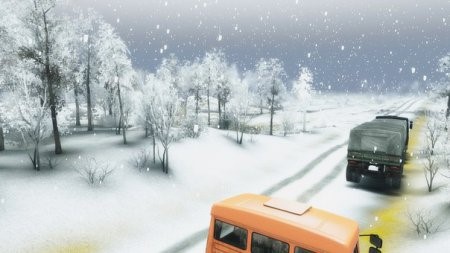 Зимний сезон + Падающий снег для SpinTires 13.04.15