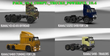 Скачать мод Пак отечественных грузовиков v.10.4 для Euro Truck Simulator 2 v. 1.25-1.26