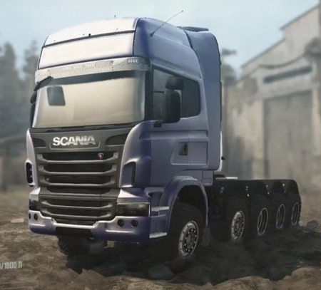 Скачать мод грузовик Scania R730 10x10 для Spintires MudRunner