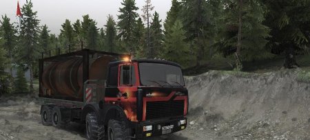 Скачать мод грузовик МЗКТ-7401 «VOLAT Огненный» для Spintires v. 03.03.16