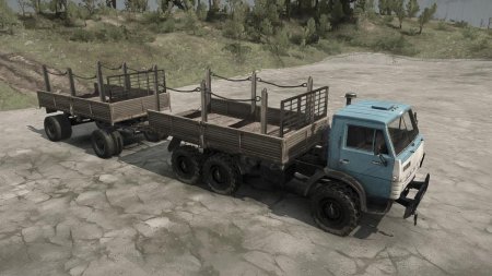Скачать мод грузовик Камаз-4310 Green Stripes для Spintires MudRunner