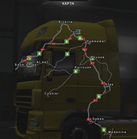 Скачать мод карта Африки (AfroMap) v.1.2 для Euro Truck Simulator 2 v. 1.31