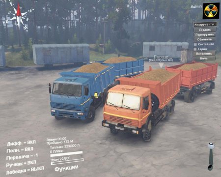 Скачать мод ПАК грузовиков Камаз-6522/65111 для Spintires v. 03.03.16