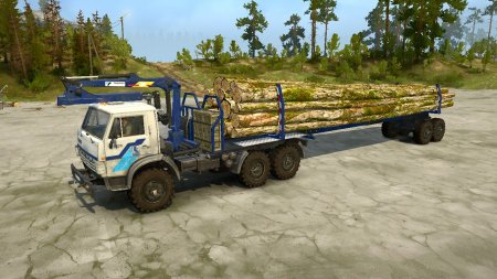 Скачать мод грузовик Камаз 4310 Лесовоз для Spintires MudRunner