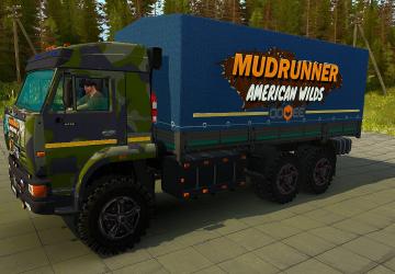 Скачать мод грузовик КамАЗ 65221 6x6 для Spintires MudRunner