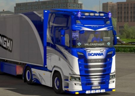 Скачать мод грузовик Scania S Valcarenghi Skin для Euro Truck Simulator 2 v. 1.35
