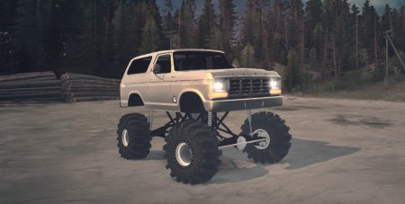 Скачать мод Ford 1978 Silver Mud Bronco для Spintires MudRunner